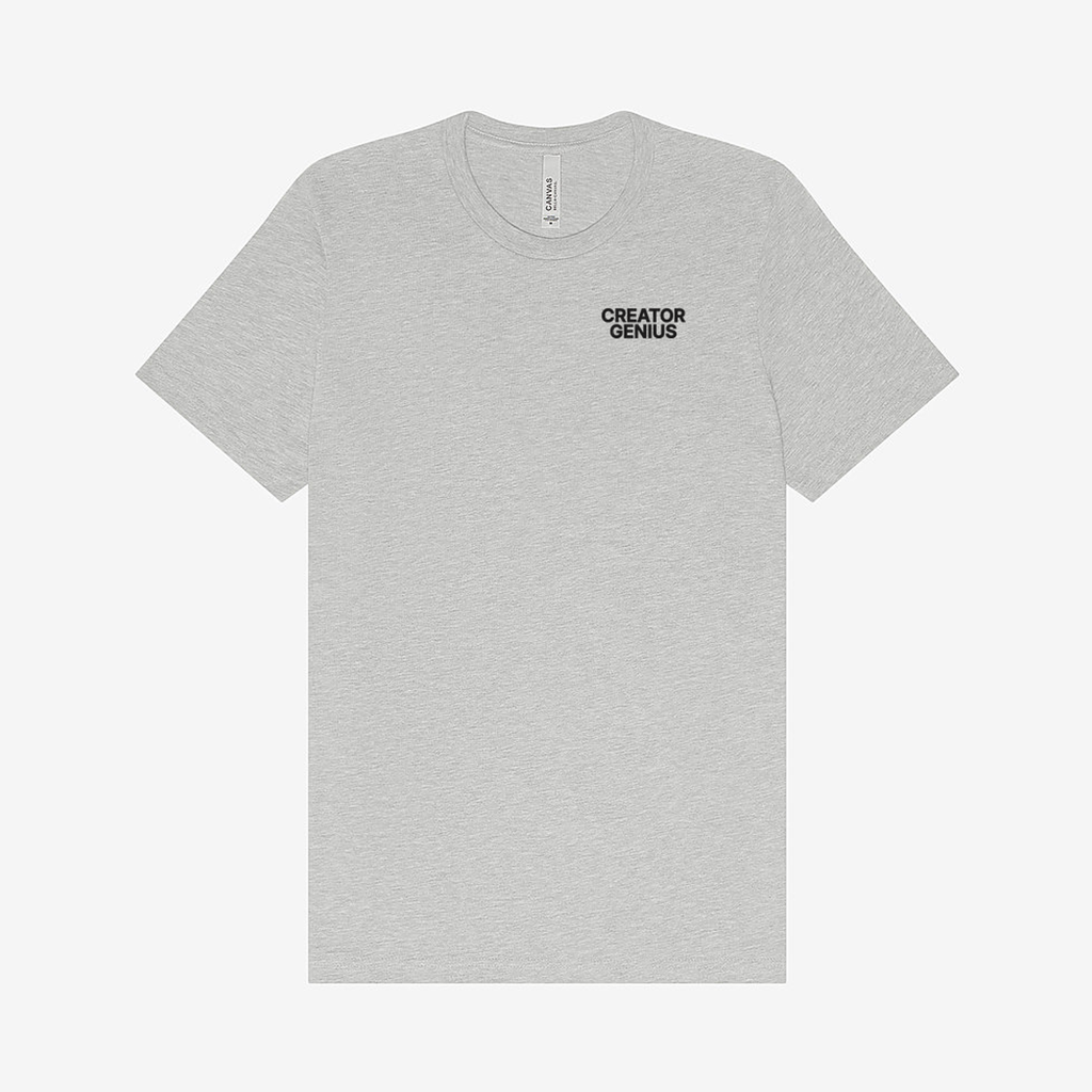 Fire Your Agency Unisex Tee, Heather Silver, front view
